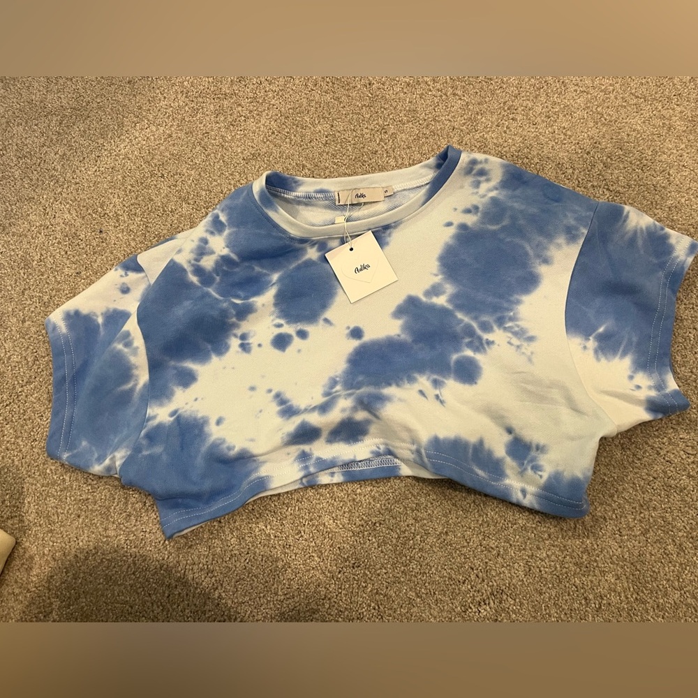 Adika tie dye cropped tee